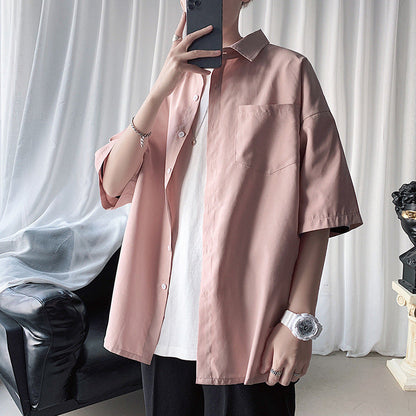 Men Shirts Loose Casual Jacket