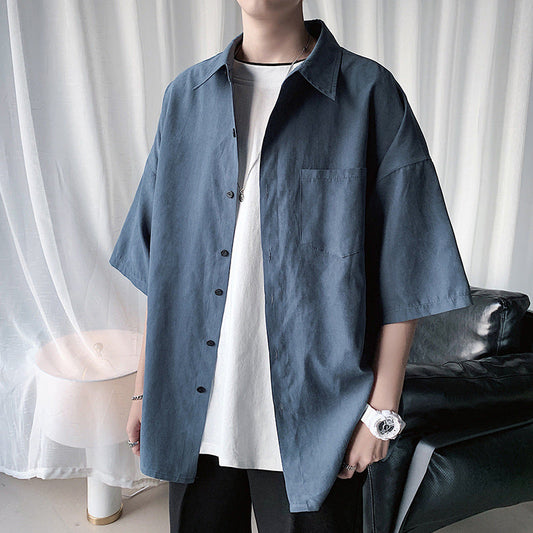 Men Shirts Loose Casual Jacket