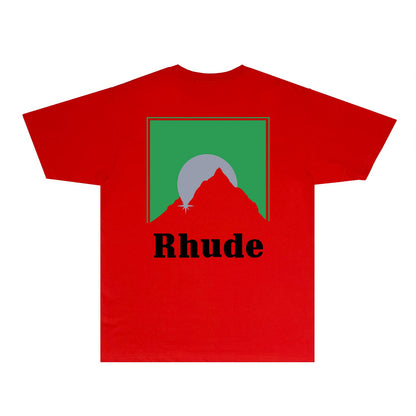 Rhude T Shirts Printed Trendy Pure Cotton