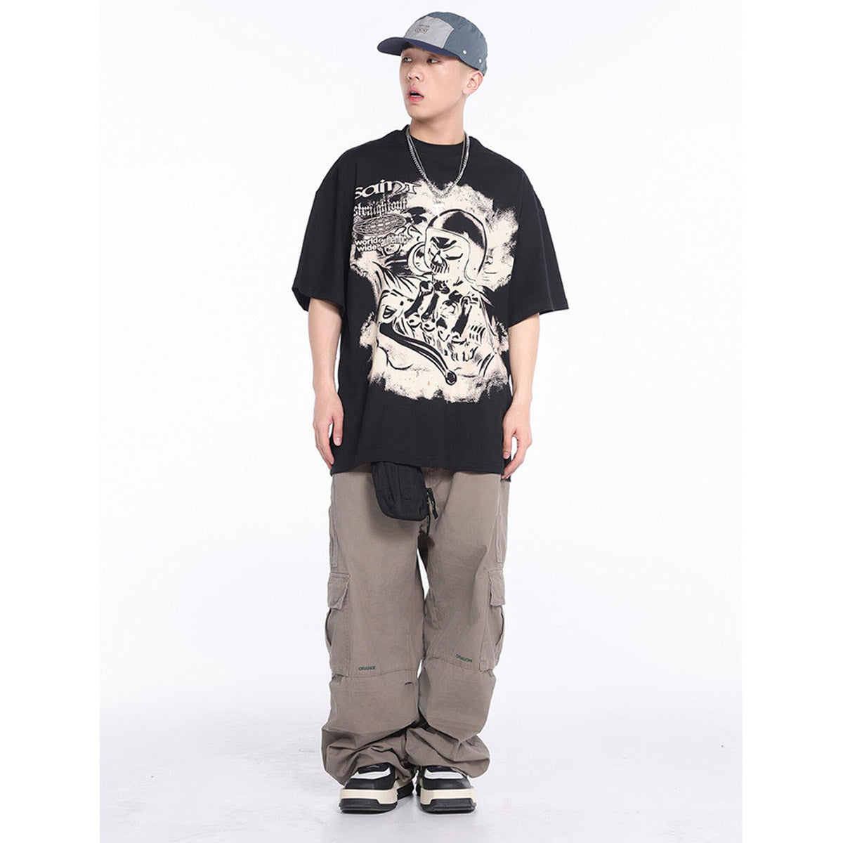 Unisex T-Shirts Saint Michael Vintage Comic Loose Short Sleeves