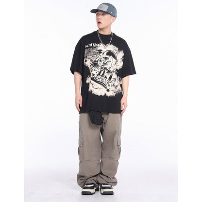 Unisex T-Shirts Saint Michael Vintage Comic Loose Short Sleeves