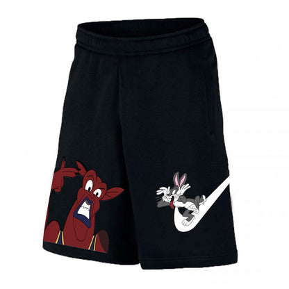 NBA Shorts Cotton Shorts Men's Trend Cartoon Printed Beach Pants