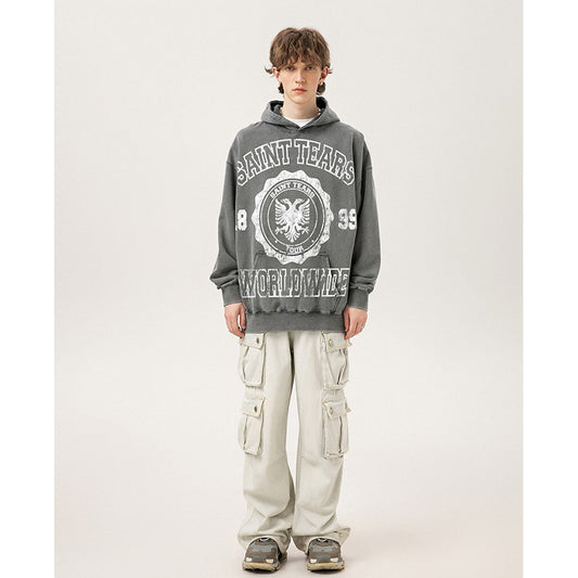 Unisex Hoodies Saint Michael Old Loose Sweater