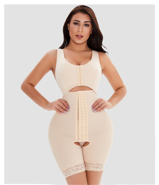 Large Size Two-Piece Adjustable High Waist Belly Contracting and Hip Lifting Pants