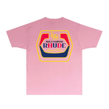Rhude T Shirts Printed Trendy Pure Cotton