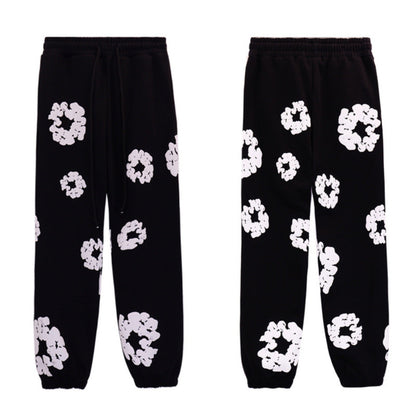 Denim Tears Outfit:Hoodie/Sweatpants (Separate Purchase Options) Puff Print Couple Loose Hooded Sweater