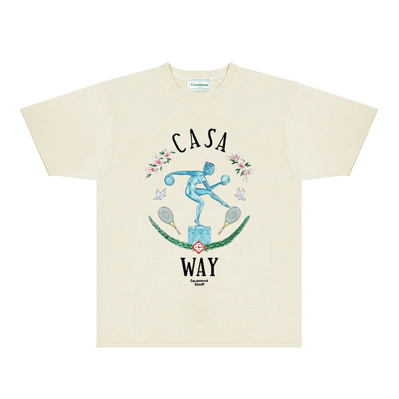 Casablanca T Shirts Fashion Print Street