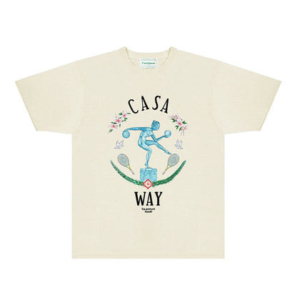 Casablanca T Shirts Fashion Print Street