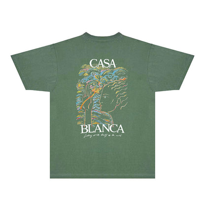 Casablanca T Shirts Fashion Print Street