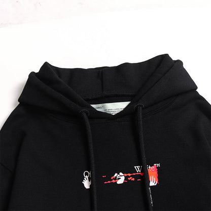 OW Hoodie Wasteland Colorful Graffiti Long Sleeve Cotton