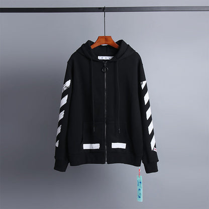 OW Hoodie Foamed Classic Arrow Pattern Sweatshirt