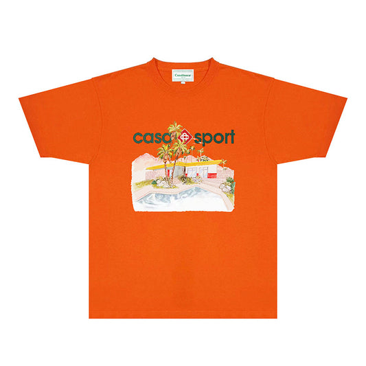 Casablanca T Shirts Fashion Print Street