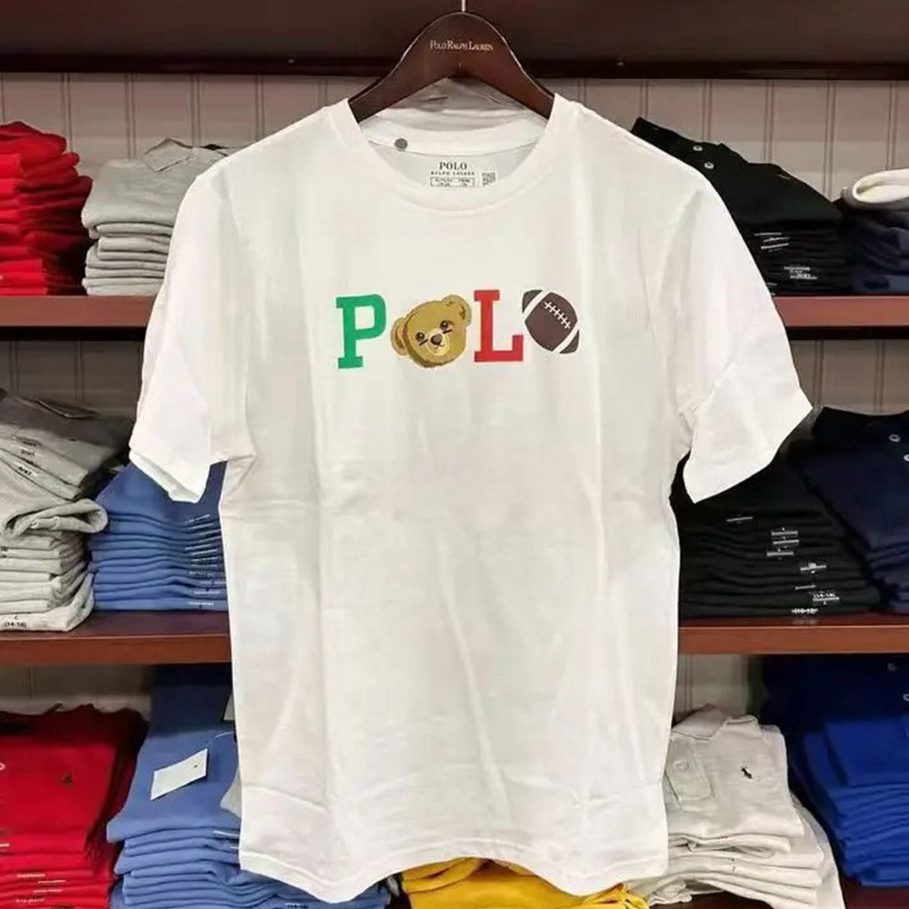 Summer Classic Polo Print Men's and Women's Short Sleeves Pu