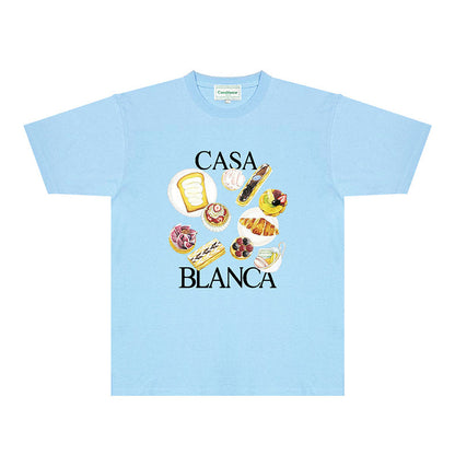 Casablanca T Shirts Fashion Print Street