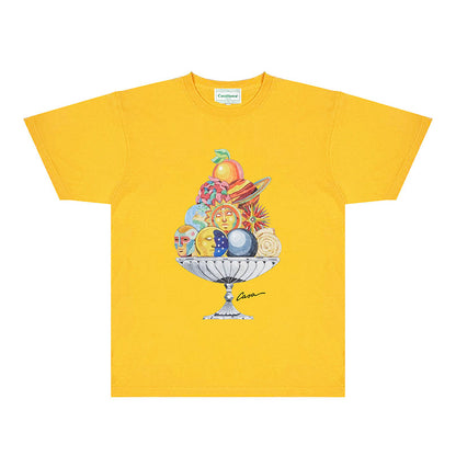Casablanca T Shirts Fashion Print Street