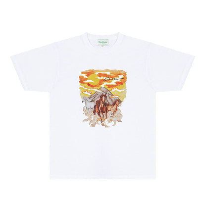 Casablanca T Shirts Fashion Print Street