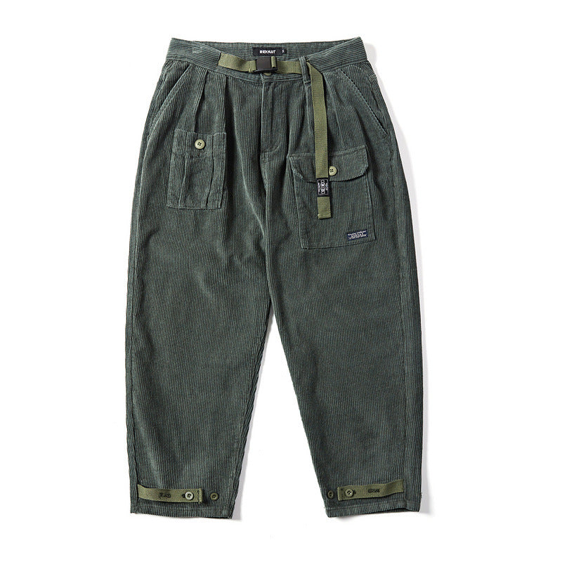 Cargo Pants Japanese-Style Retro Leisure Corduroy