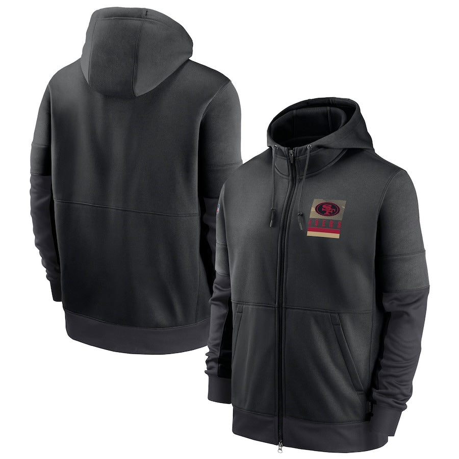 NFL Hoodie Sports Printed Cardigan Zip Hooded Sweater NFL