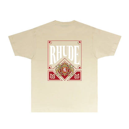 Rhude T Shirts Printed Trendy Pure Cotton