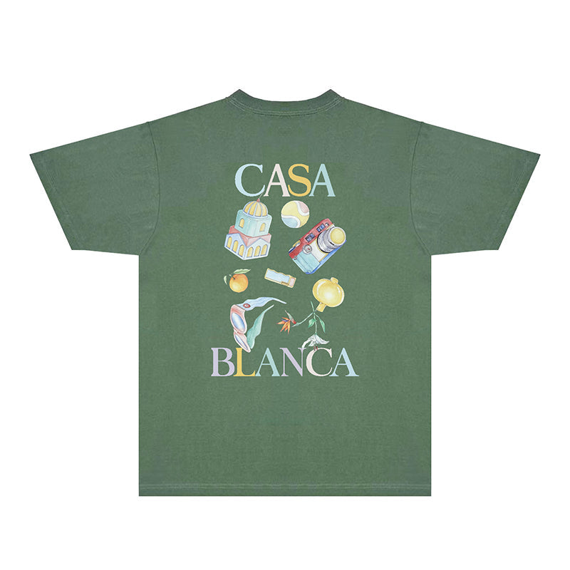 Casablanca T Shirts Fashion Print Street