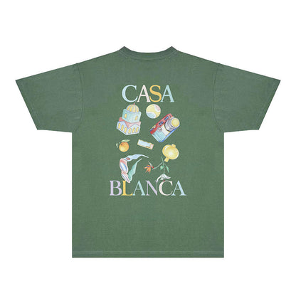 Casablanca T Shirts Fashion Print Street