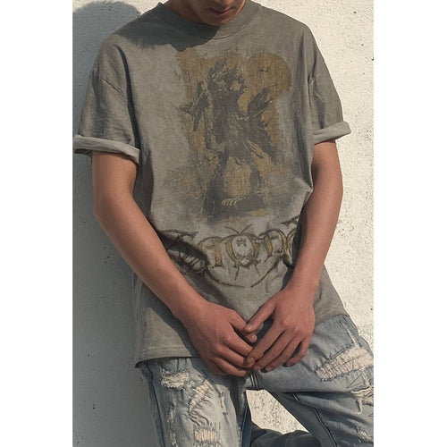 Unisex T-Shirts Purpose Tour Justin Bieber Devil Print Loose T-Shirt