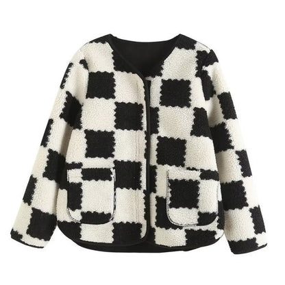 Women Cotton Coat Imitation Lamb Plush Loose