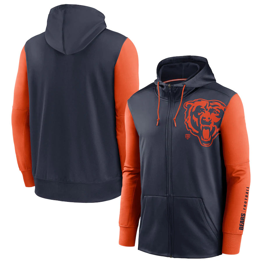 NFL Hoodie Cardigan Zip Sweater Men's NFL Football Suit Hoodie