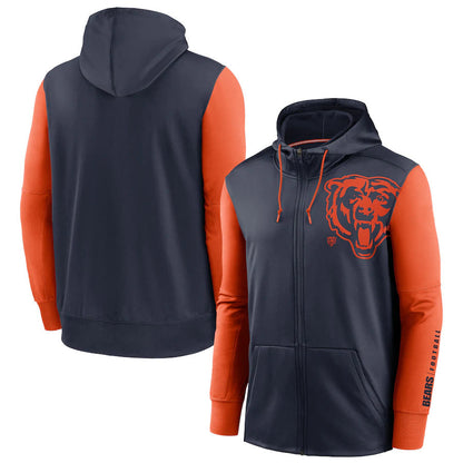 NFL Hoodie Cardigan Zip Sweater Men's NFL Football Suit Hoodie