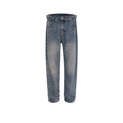 MIJKO Mens Vintage Pants MIJKO Trousers Washed and Used Jeans