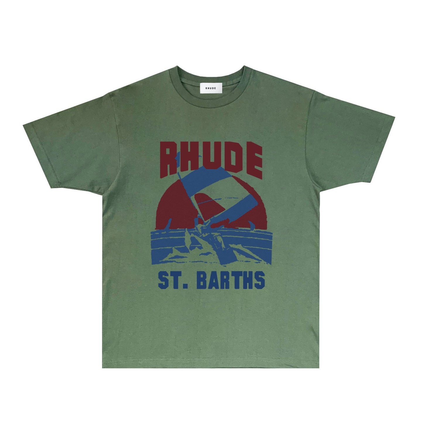 Rhude T Shirts Printed Trendy Pure Cotton