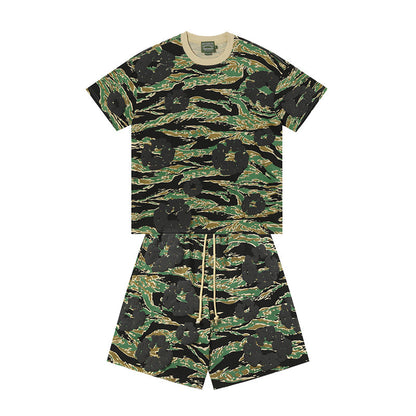 Denim Tears T shirt & Shorts 2 Piece Set Camouflage