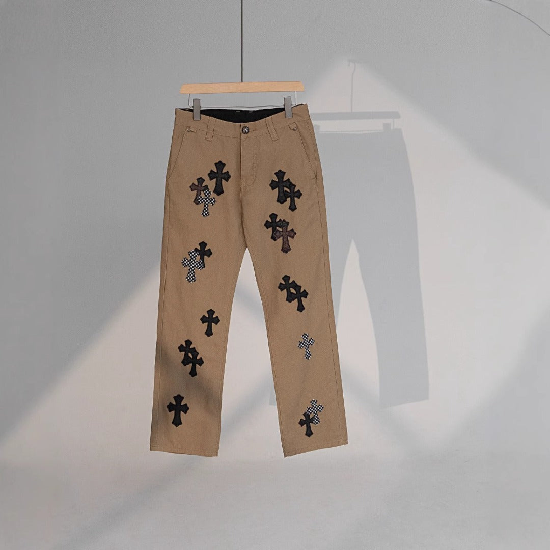 CHH Chrome Hearts Jeans Unisex Casual Loose Jeans