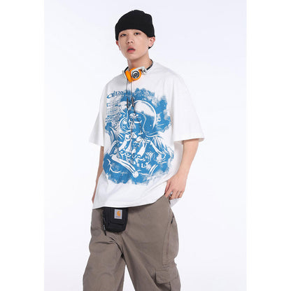 Unisex T-Shirts Saint Michael Vintage Comic Loose Short Sleeves