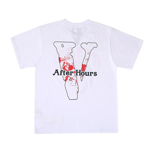 Vlone T Shirt Letter Avatar Printing Large V Short Sleeve Student Half Sleeve