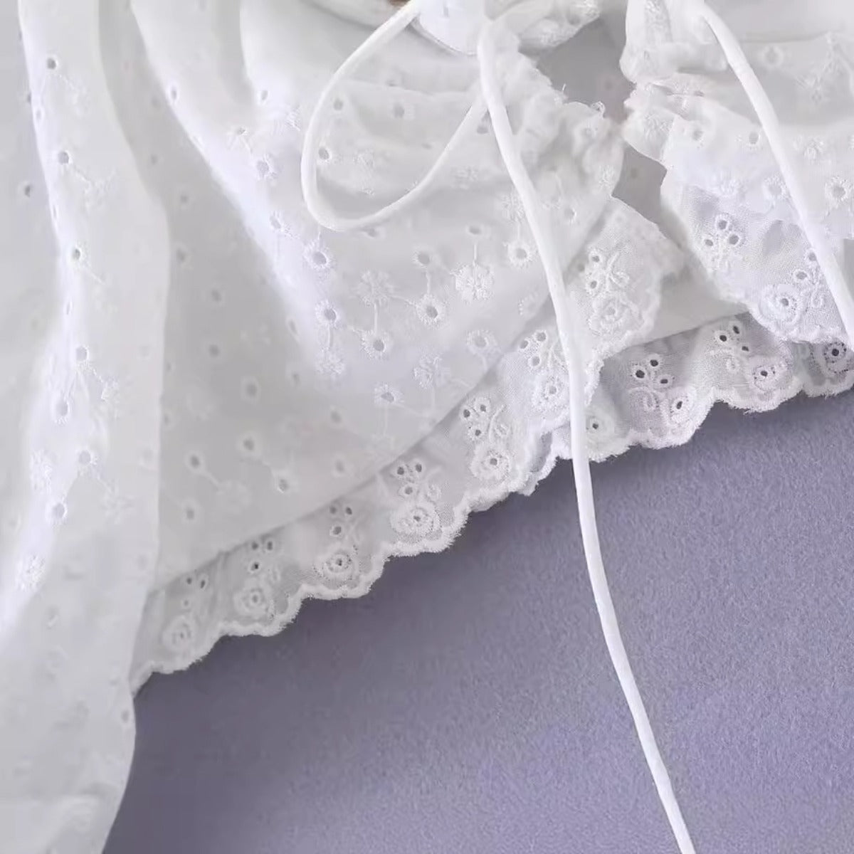 Women Tops Summer Puff Sleeve Sexy Lace Top Shirt