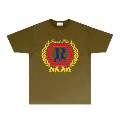 Rhude T Shirts Printed Trendy Pure Cotton