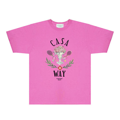 Casablanca T Shirts Fashion Print Street
