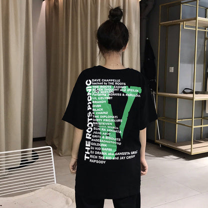 Vlone T Shirts Philadelphia Music Festival Limited Green Large V-neck Print Short Sleeve Loose T-shirt for Men and Women