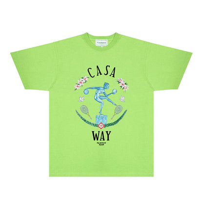 Casablanca T Shirts Fashion Print Street