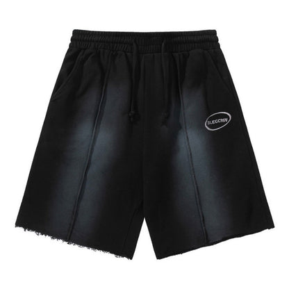 Men Shorts Casual Shorts Loose Raw Hem Sports