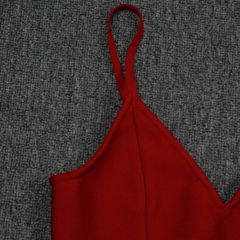 Women's Evening Dress Strap Belt Dress Sexy Slim Fit Bandage Dress