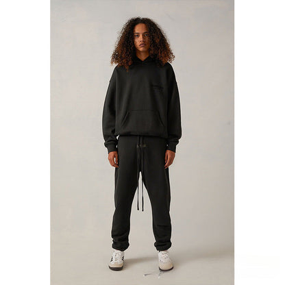 Fog Essentials Pant Black Flocked Printed Trousers