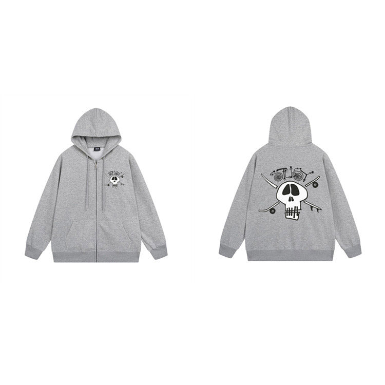 Stussy Hoodie Zip-Up Cardigan Fleece Hooded Sweater