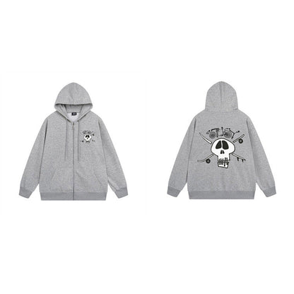 Stussy Hoodie Zip-Up Cardigan Fleece Hooded Sweater
