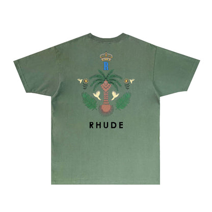 Rhude T Shirts Printed Trendy Pure Cotton