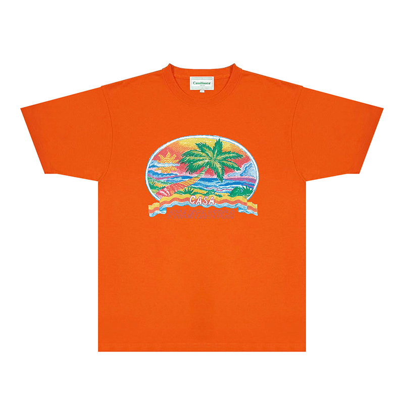 Casablanca T Shirts Fashion Print Street