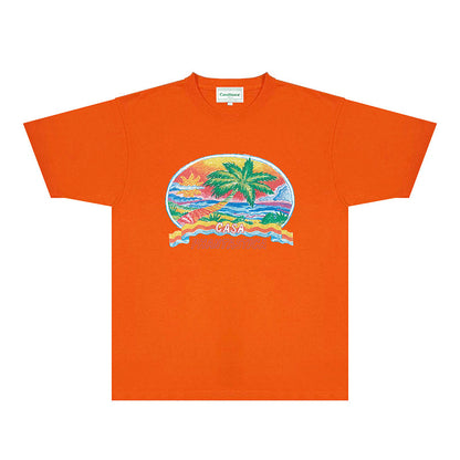 Casablanca T Shirts Fashion Print Street