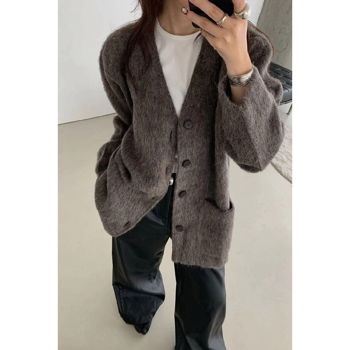 Unisex Sweater Our Legacy Casual Loose Cardigan Sweater