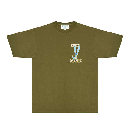 Casablanca T Shirts Fashion Print Street